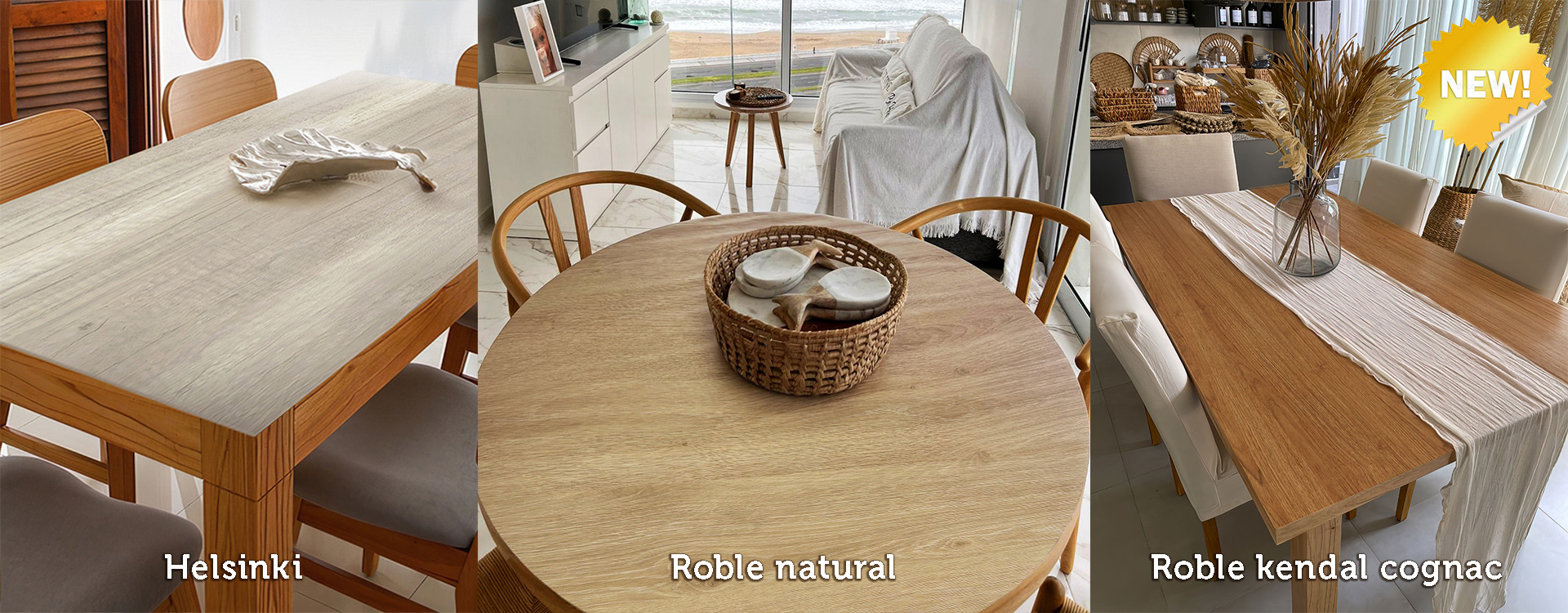 Nuevos diseños: Helsinki, Roble Natural, Roble Kendal